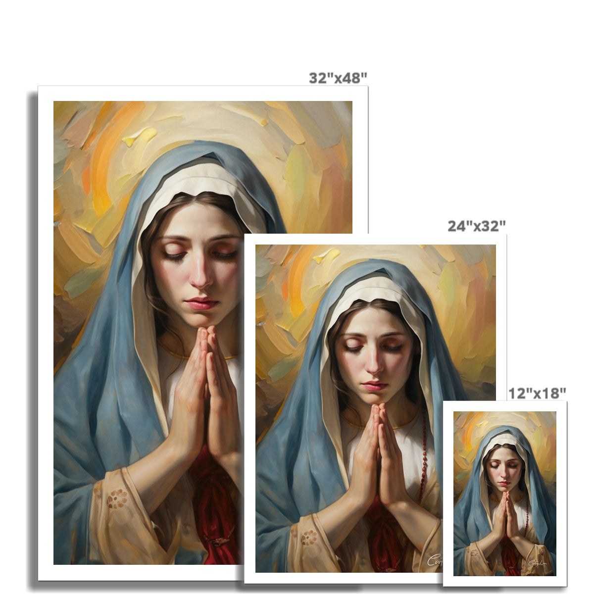 Mary's Devotion Canvas Print