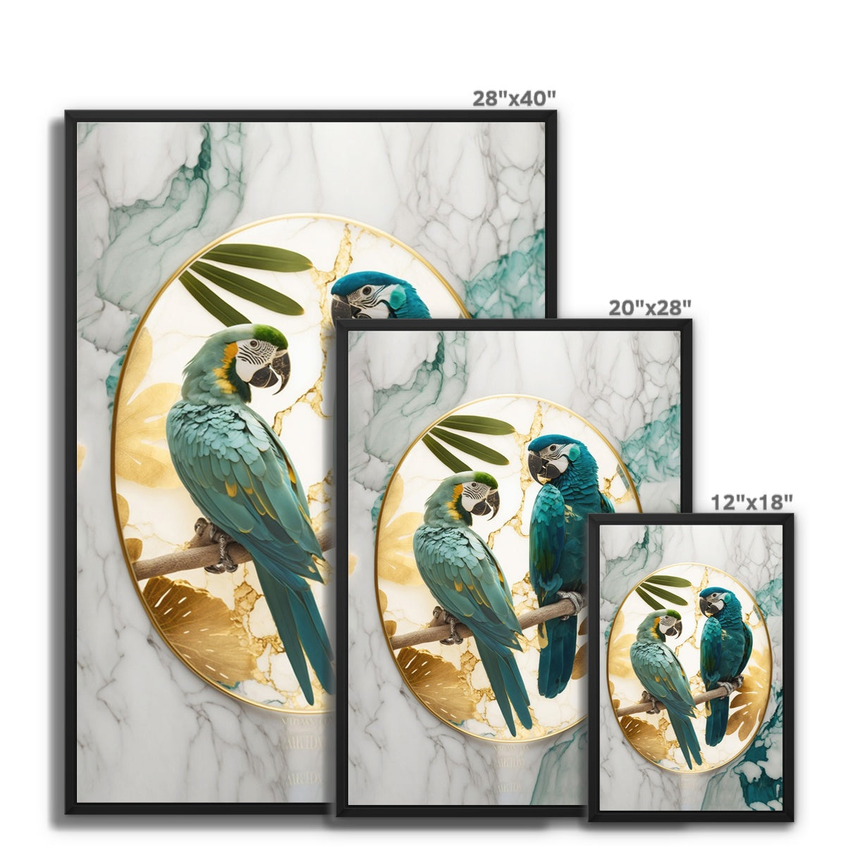 Exotic Pair Float Framed Canvas