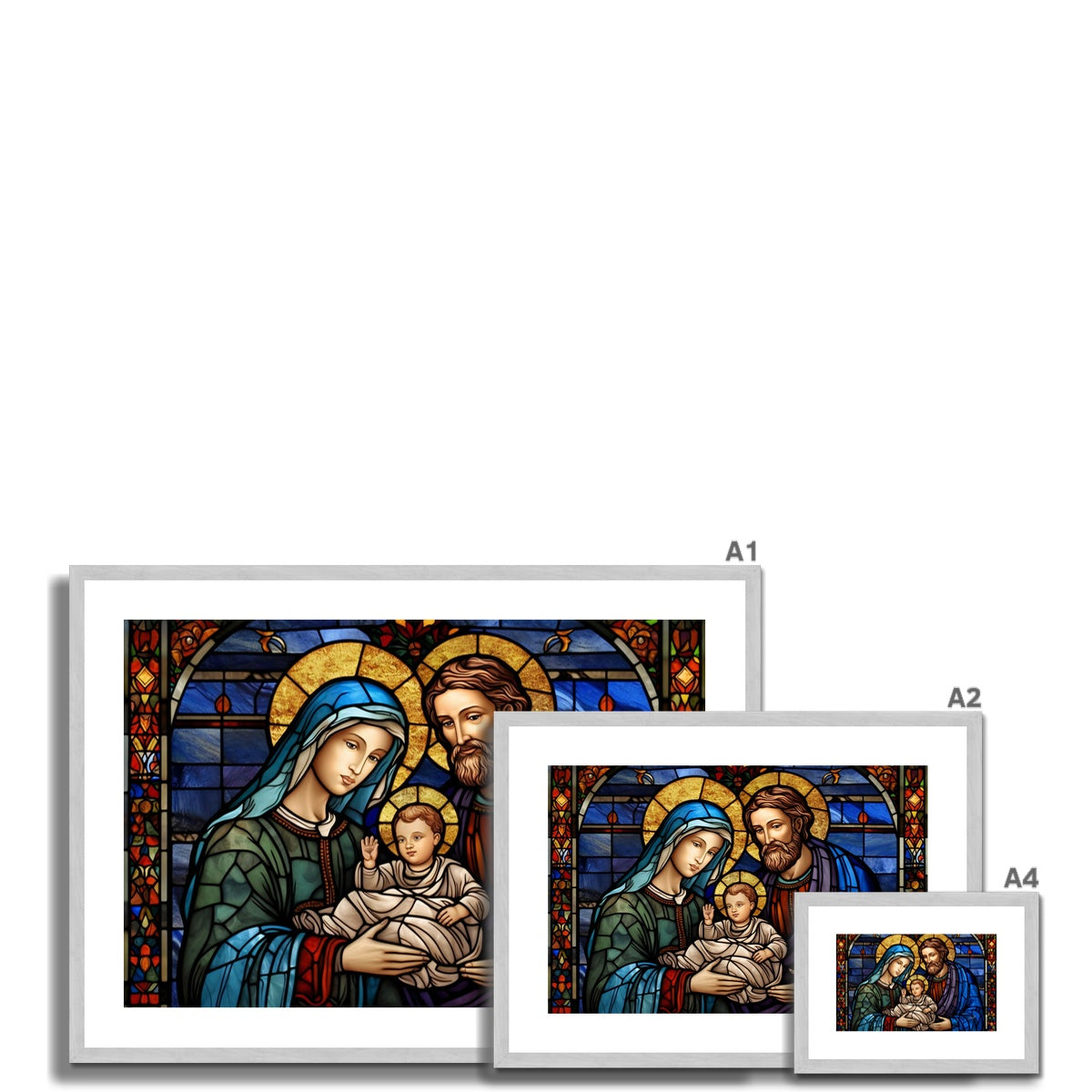 The Holy Family Antique Framed & Mounted Print