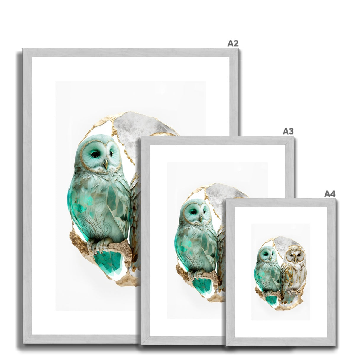 Enchanted Owls Antique Framed Print