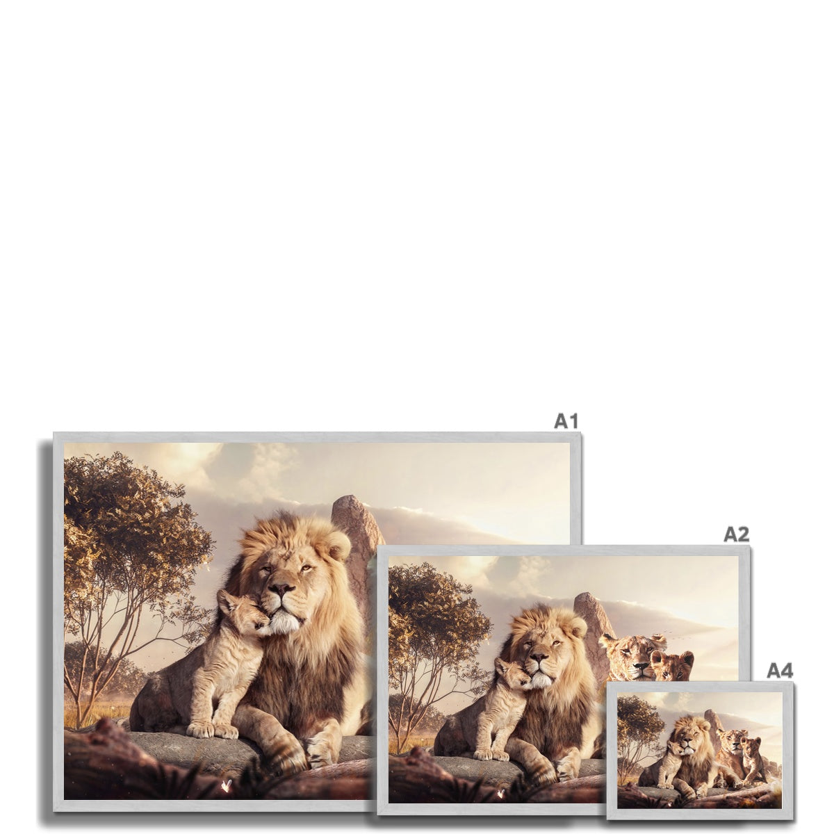 Kings of the Wild Antique Framed Print