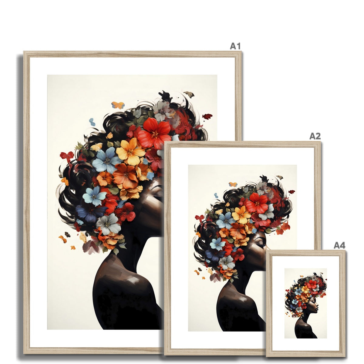 Flower Hair Framed & Mounted Print