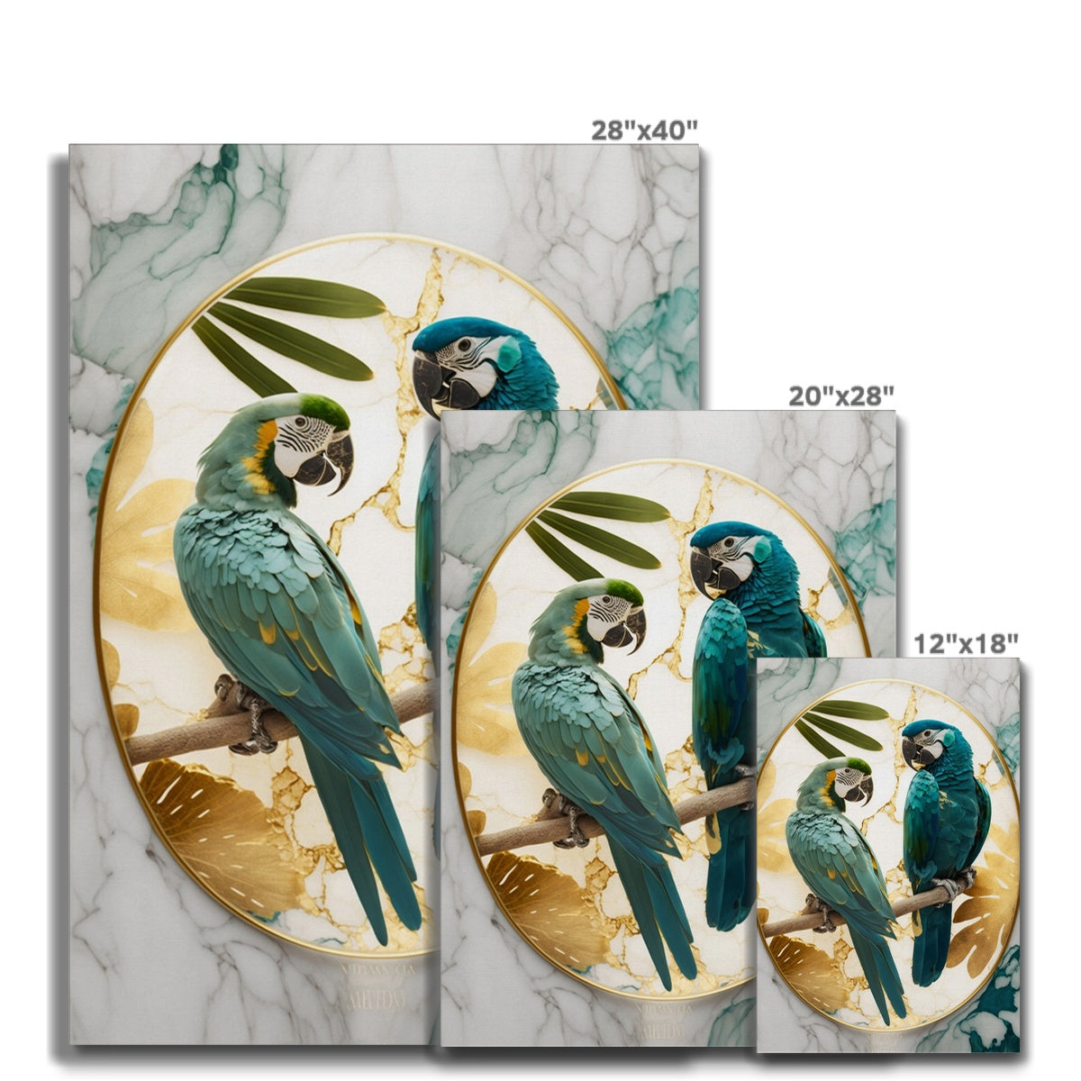 Exotic Pair Framed Canvas