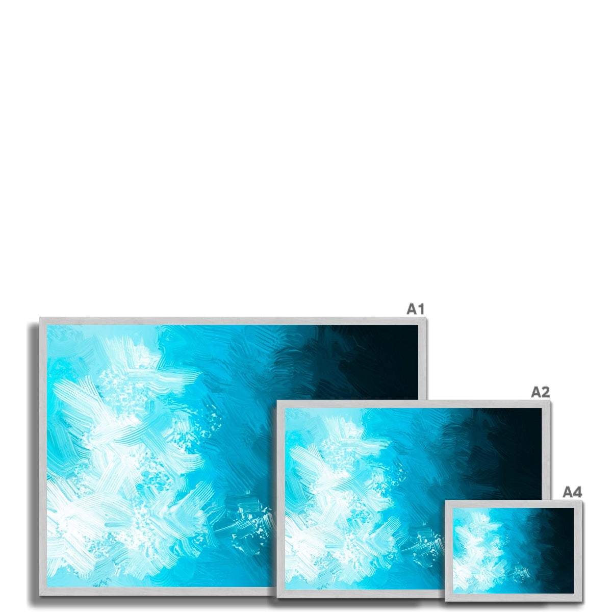 Blue Abyss Antique Framed Print