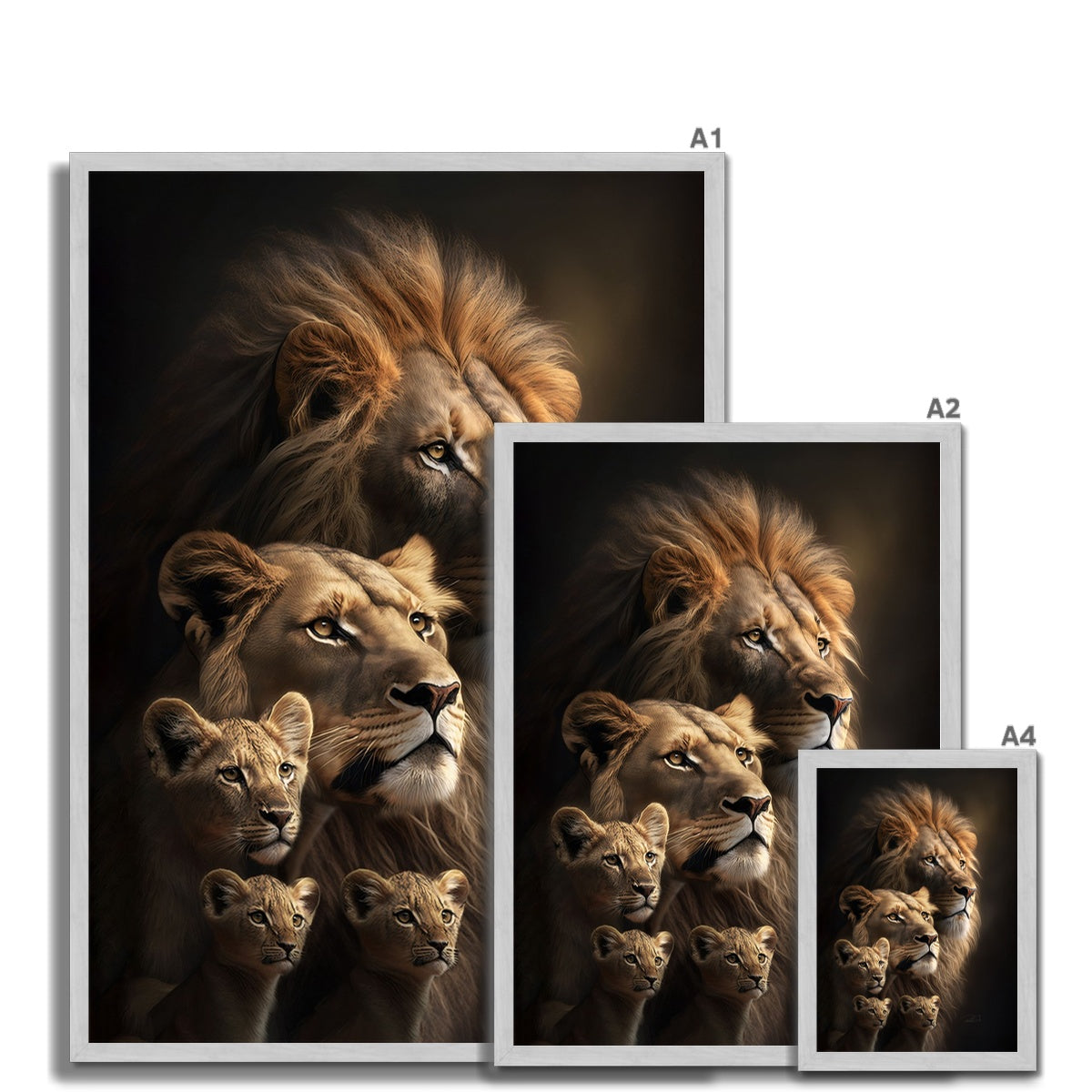 The Majestic Pride Antique Framed Print
