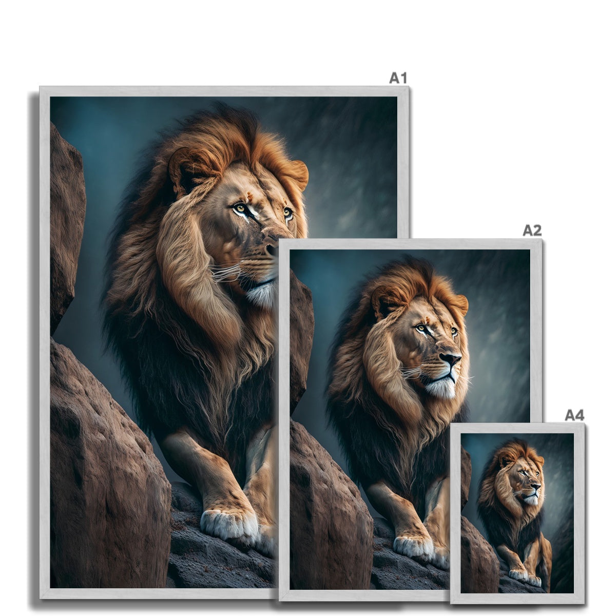 Jungle King Antique Framed Print