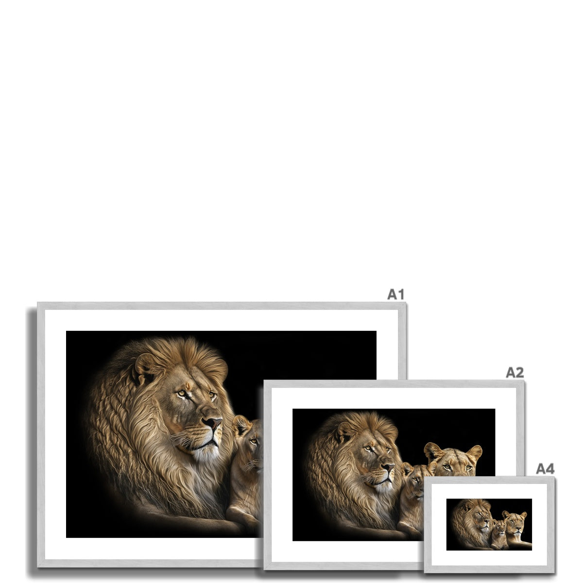 The Noble Trio Antique Framed & Mounted Print