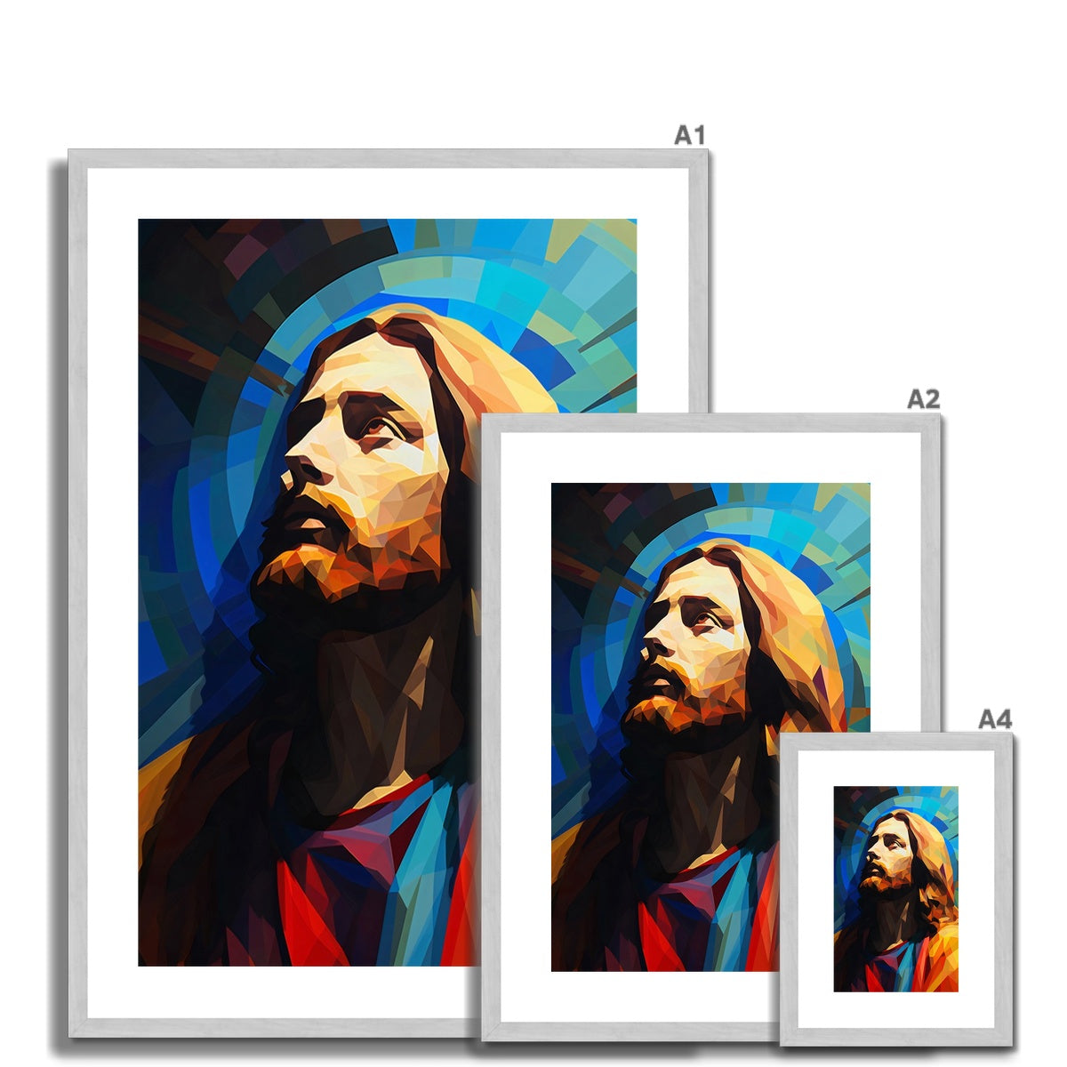Christ in Prism Antique Framed & Mounted Print