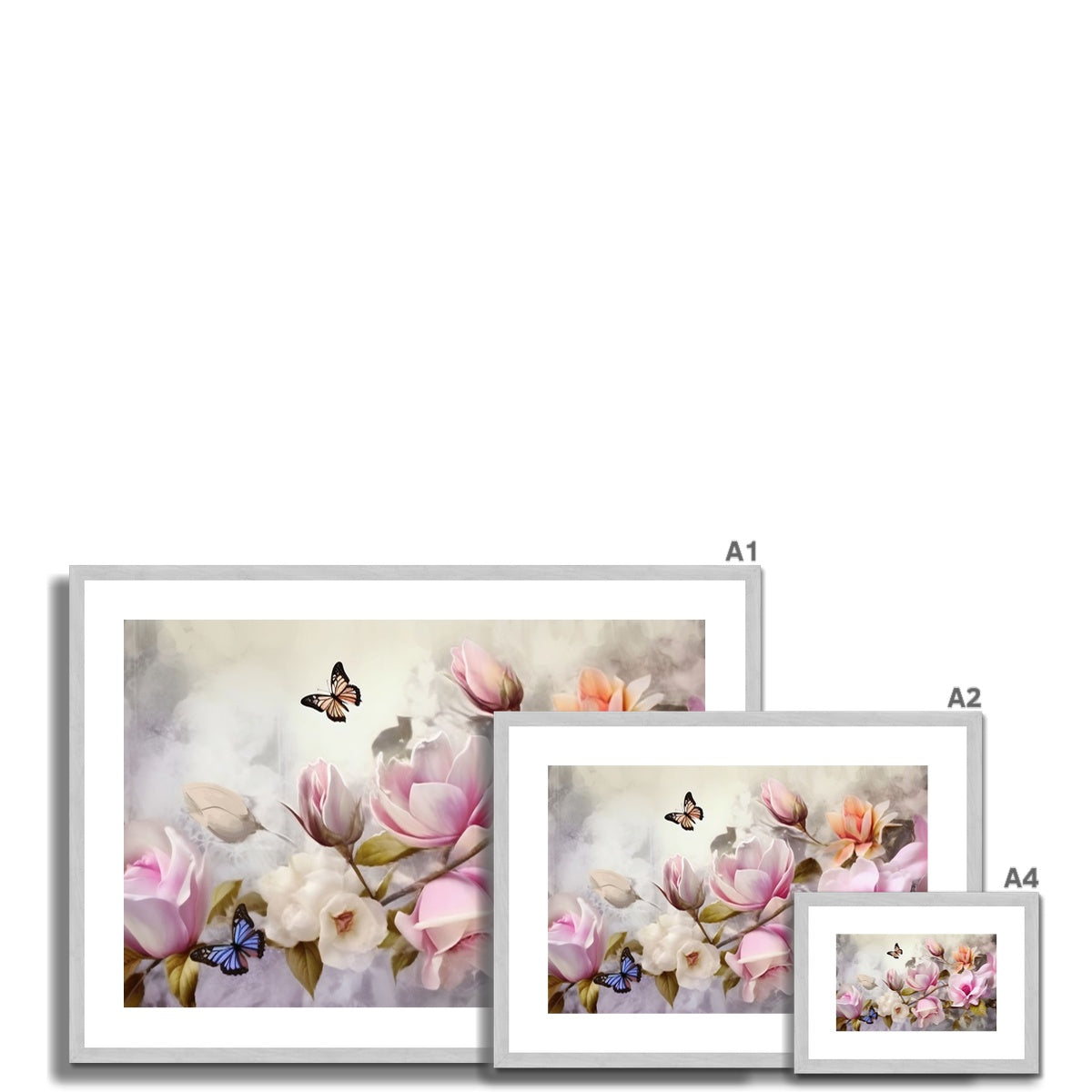 Whispering Blooms Antique Framed & Mounted Print