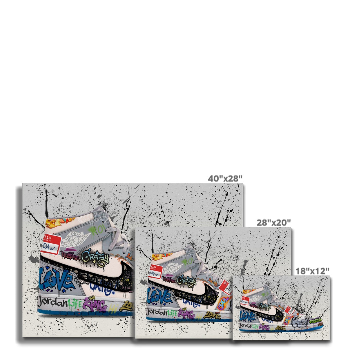 Jordan Dior OG Graffiti Canvas