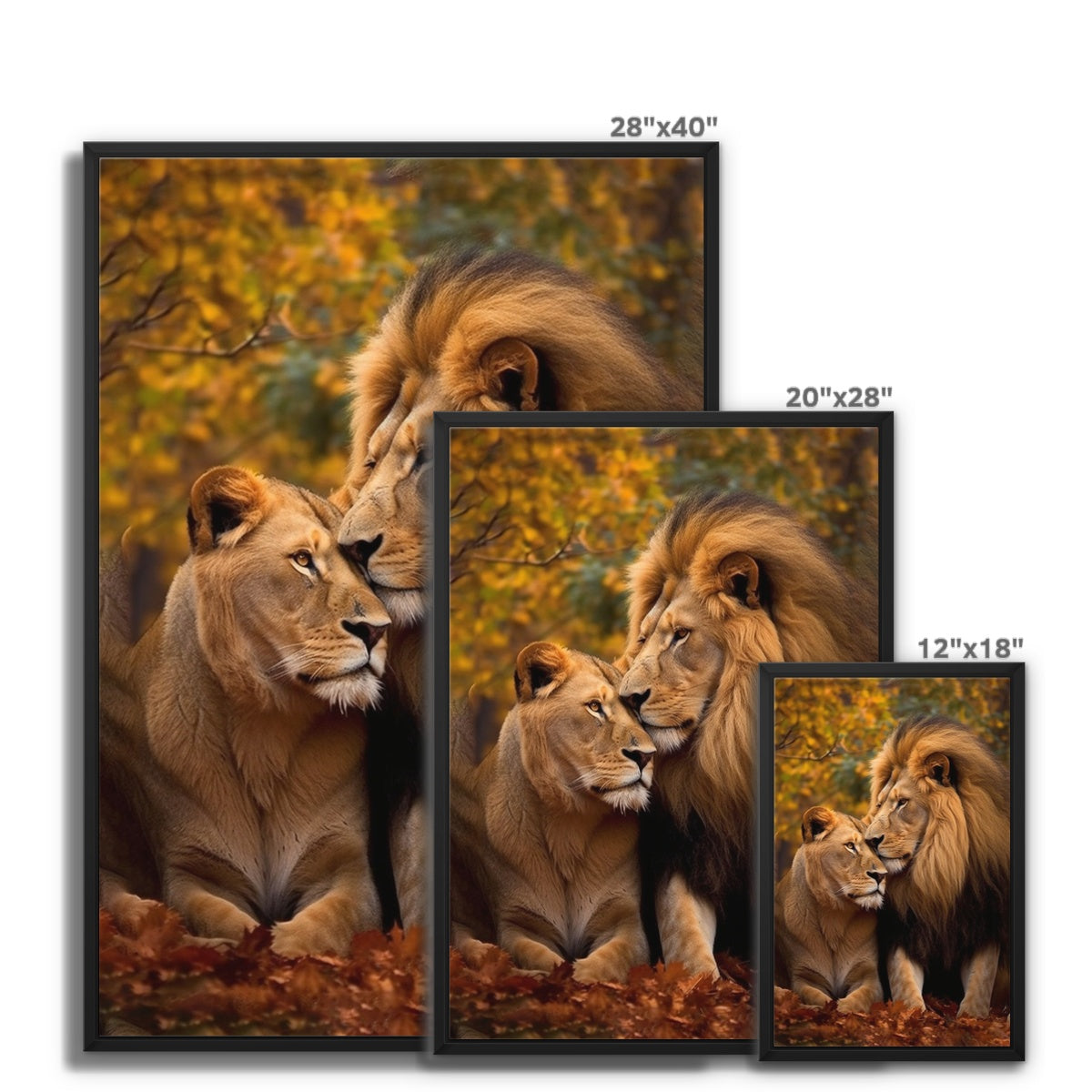 Majestic Companions Float Framed Canvas