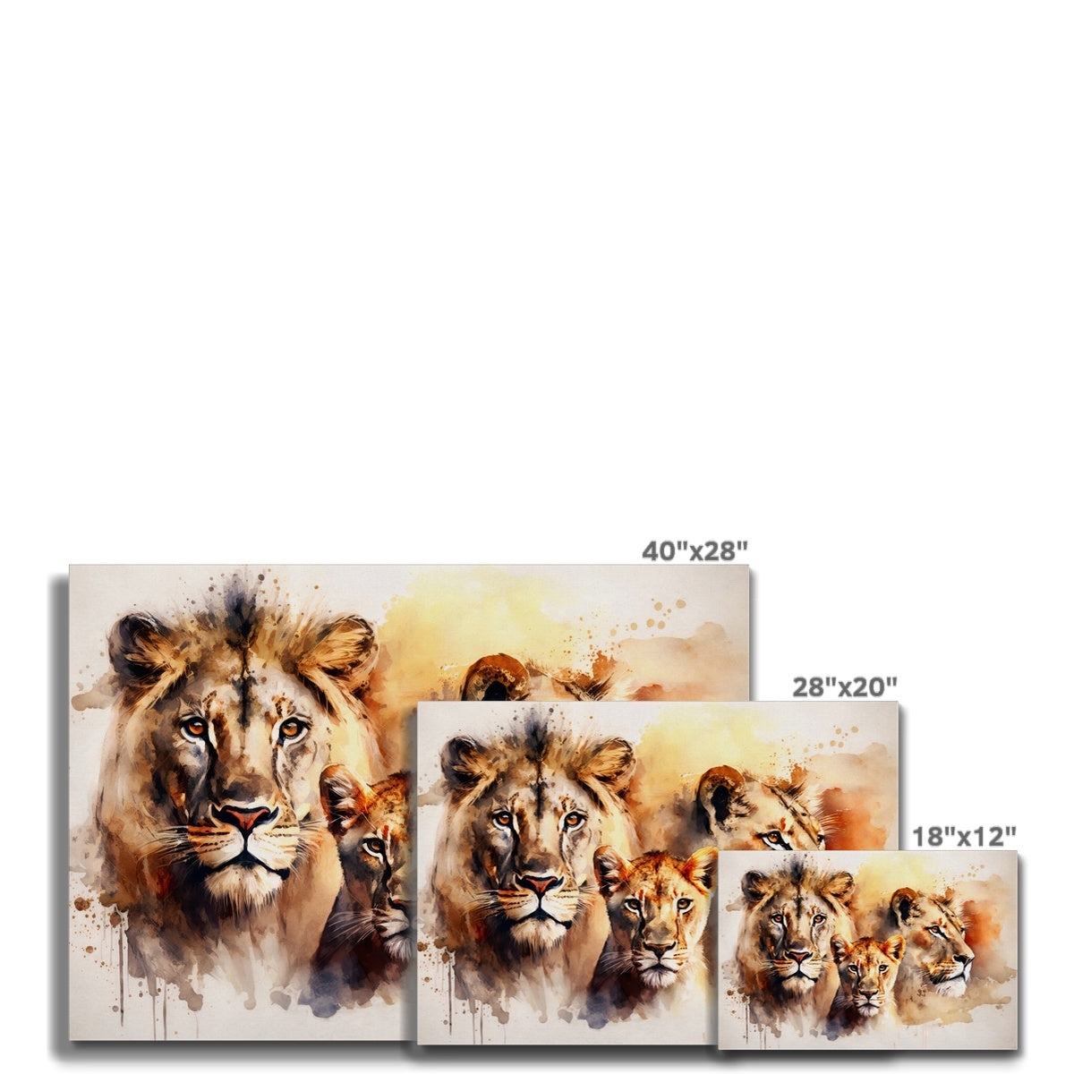 Watercolor Majesty Framed Canvas