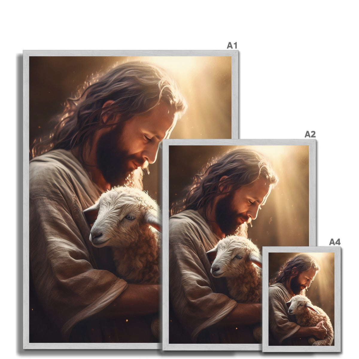 Eternal Shepherd Antique Framed Print