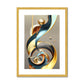 Golden Swirl Antique Framed & Mounted Print