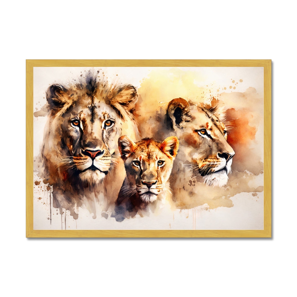 Watercolor Majesty Antique Framed Print
