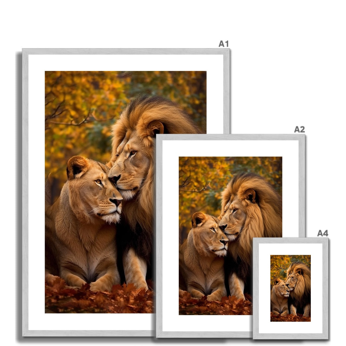 Majestic Companions Antique Framed Print