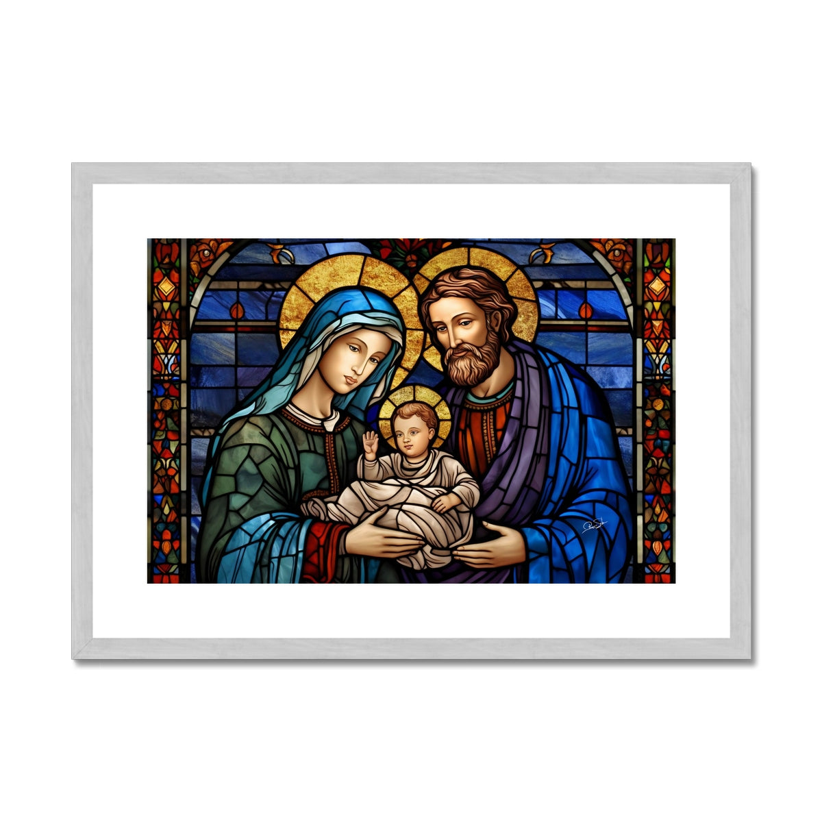 The Holy Family Antique Framed & Mounted Print