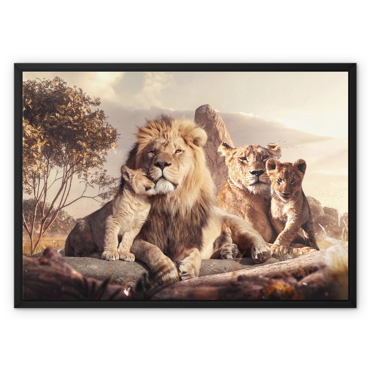 Kings of the Wild Float Framed Canvas