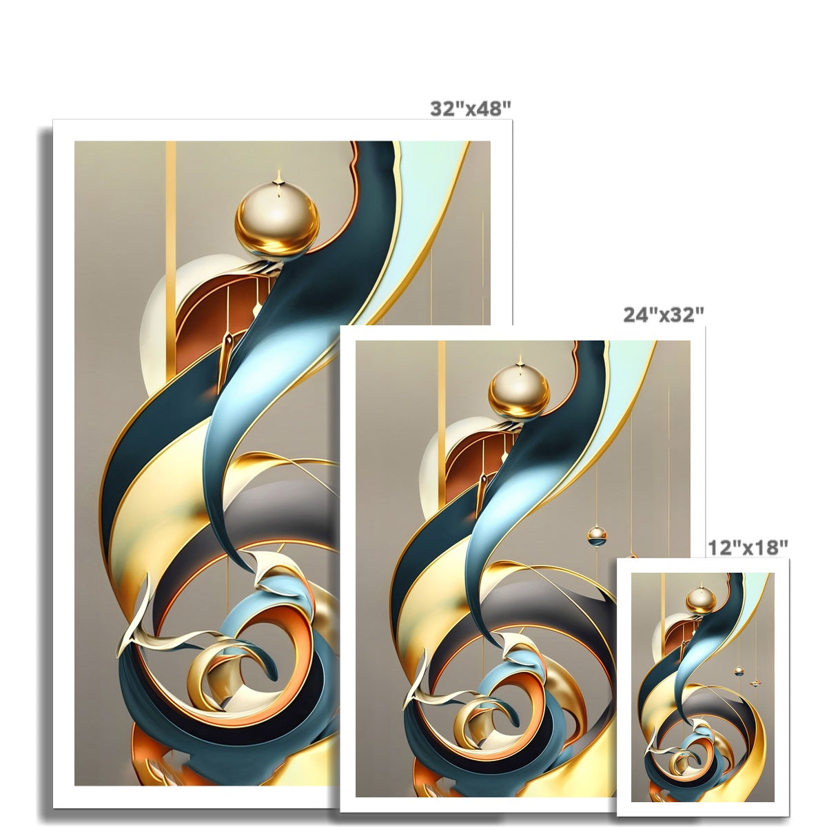 Golden Swirl Canvas Print
