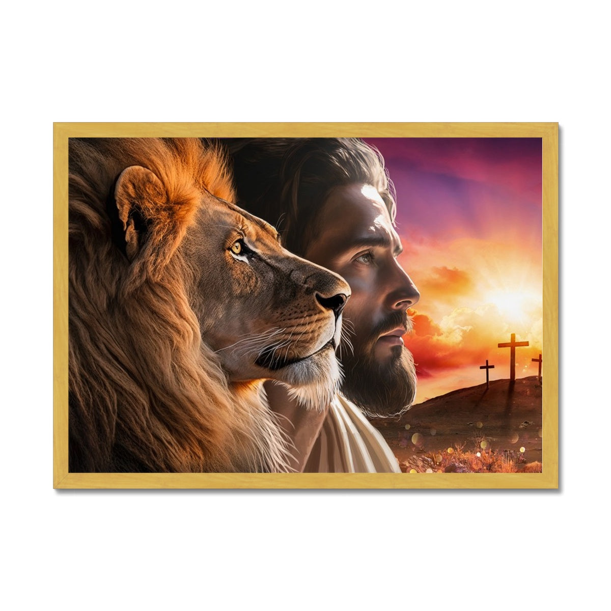 The Power and the Glory Antique Framed Print