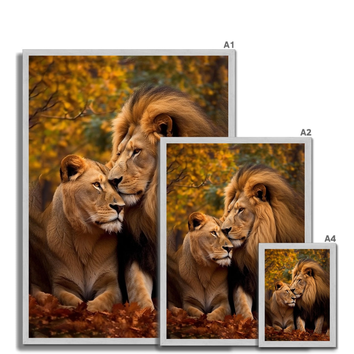 Majestic Companions Antique Framed Print