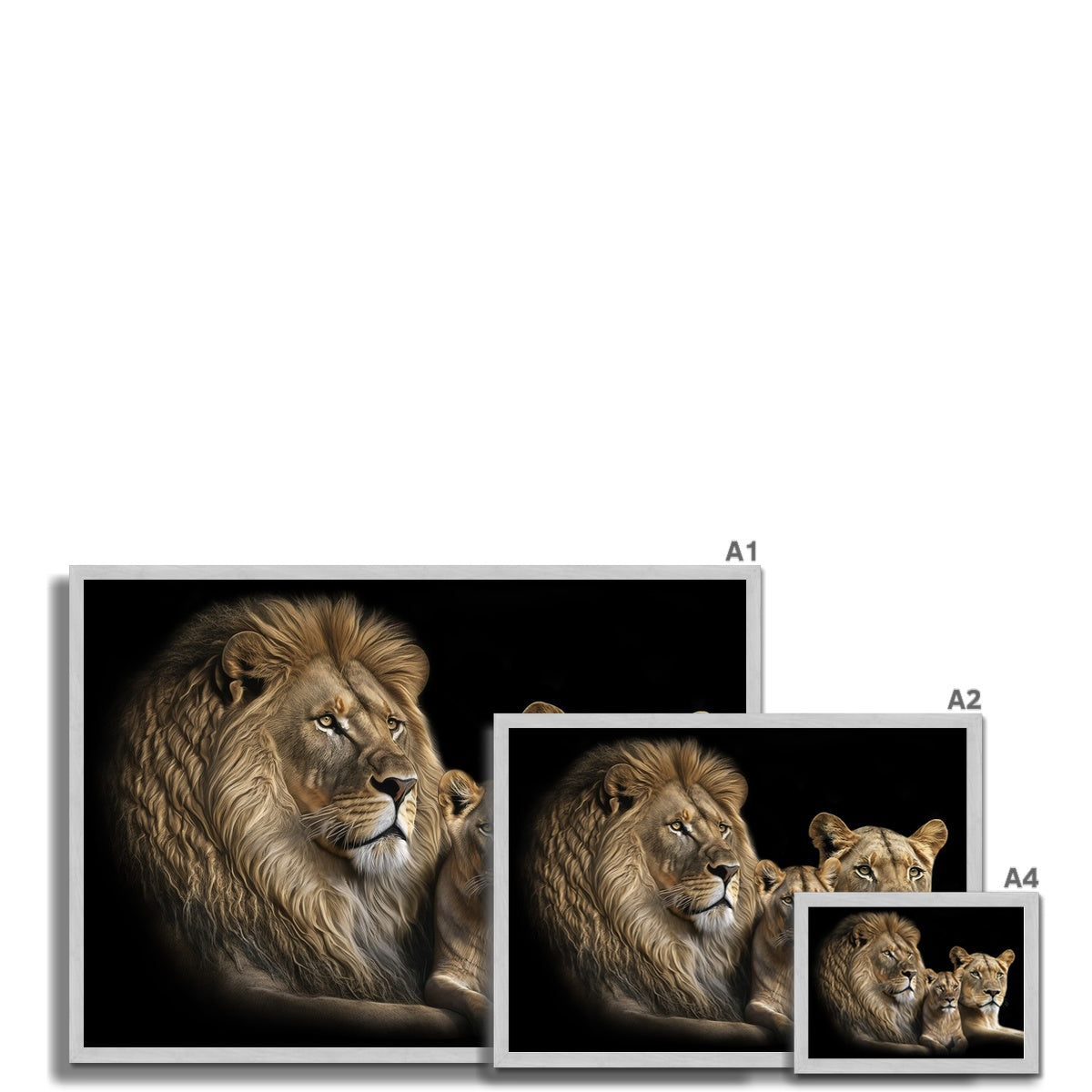 The Noble Trio Antique Framed Print