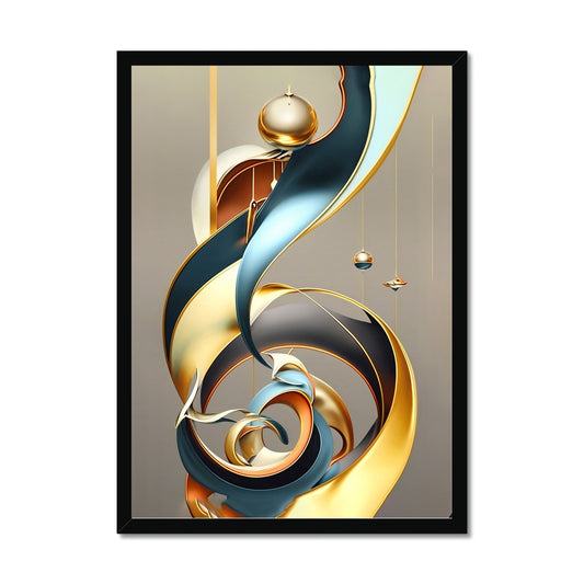 Golden Swirl Framed Print