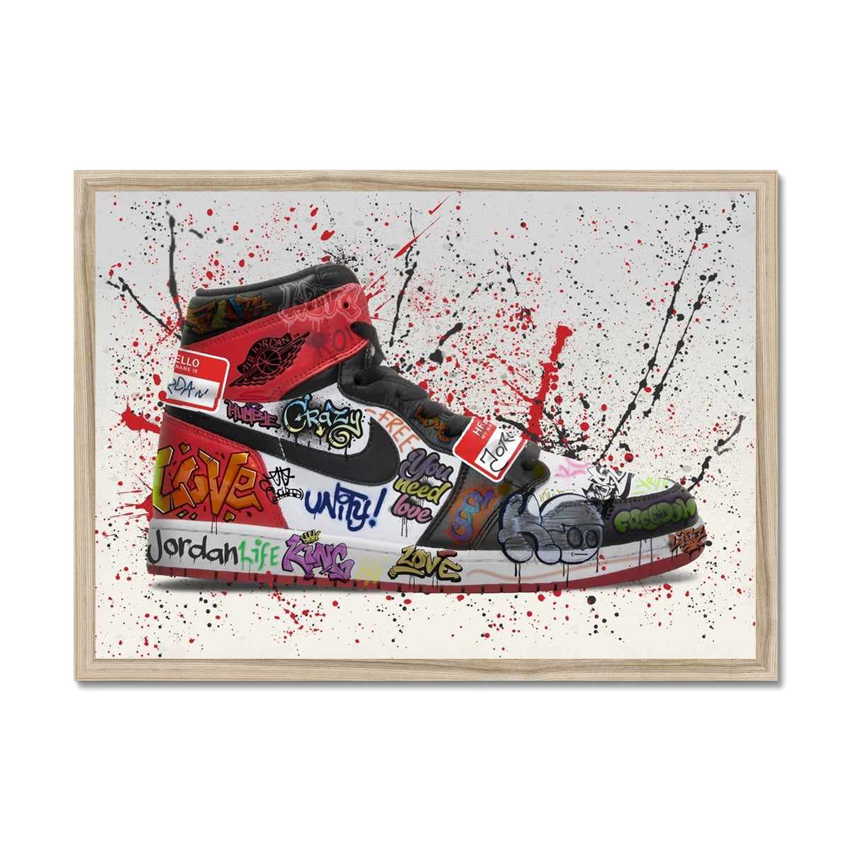 Jordan 1 OG Graffiti Framed Print