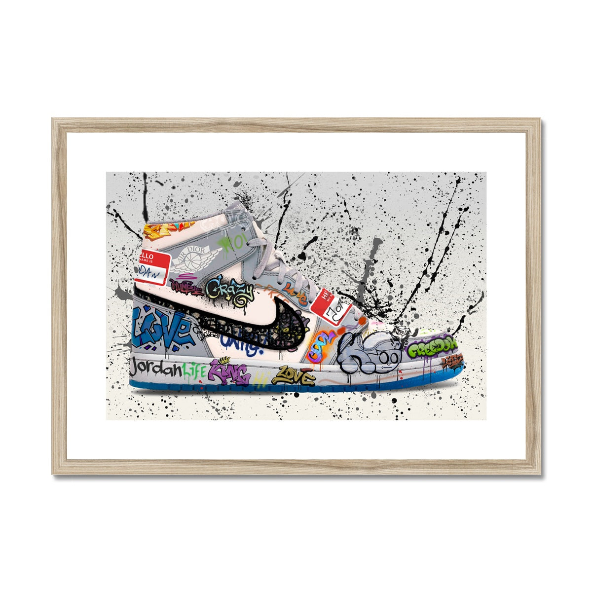 Jordan Dior OG Graffiti Framed & Mounted Print