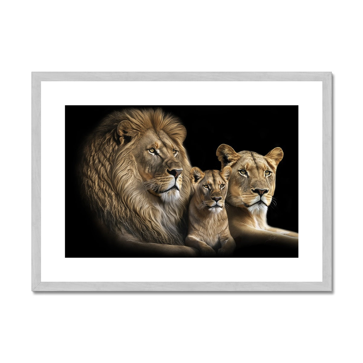 The Noble Trio Antique Framed & Mounted Print