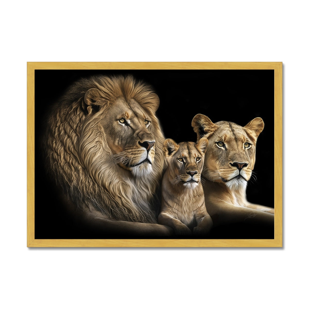 The Noble Trio Antique Framed Print