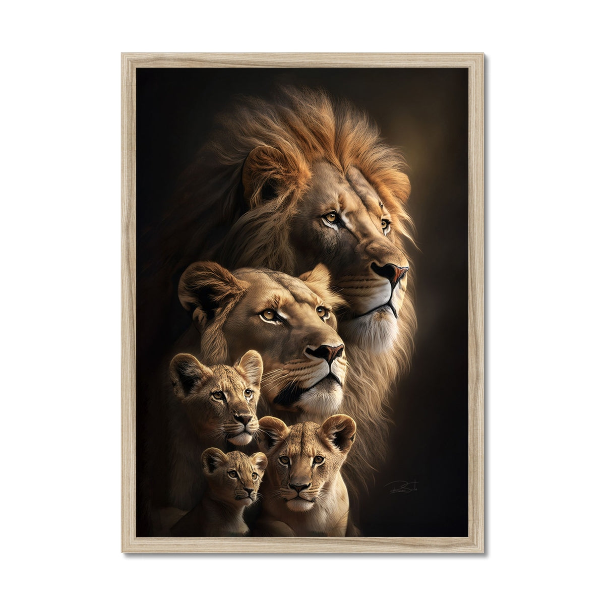 Lion's Heritage Framed Print