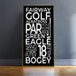 Golf canvas art