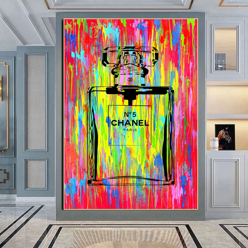 Chanel No 5 splash Graffiti art