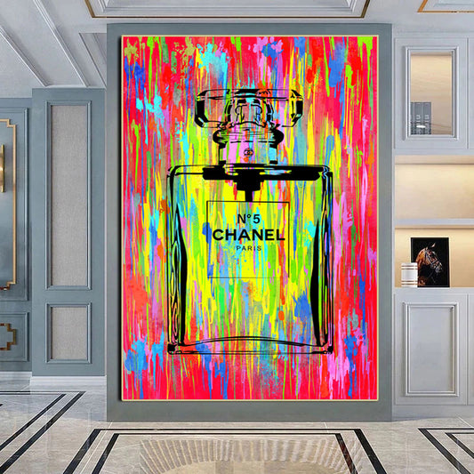 Chanel No 5 splash Graffiti art