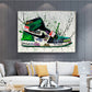 Jordan 1 Retro High Pine Green graffiti canvas