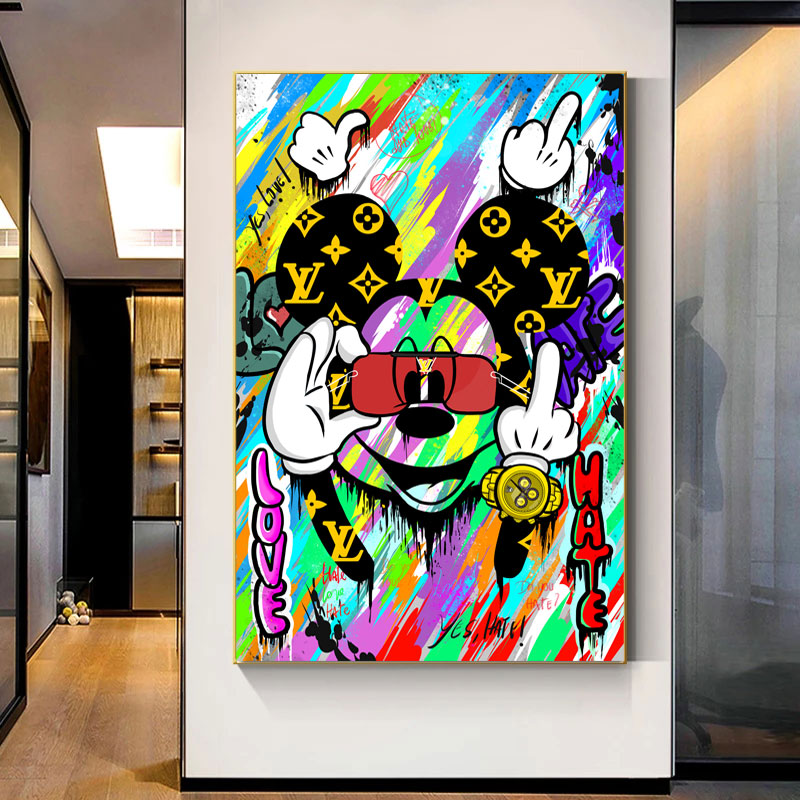 Micky Pop graffiti canvas