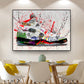Jordan 5 Fire Red GRAFFITI CANVAS