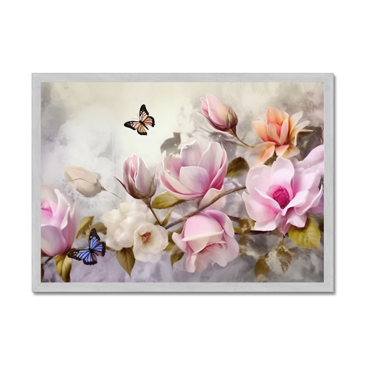 Whispering Blooms Antique Framed Print