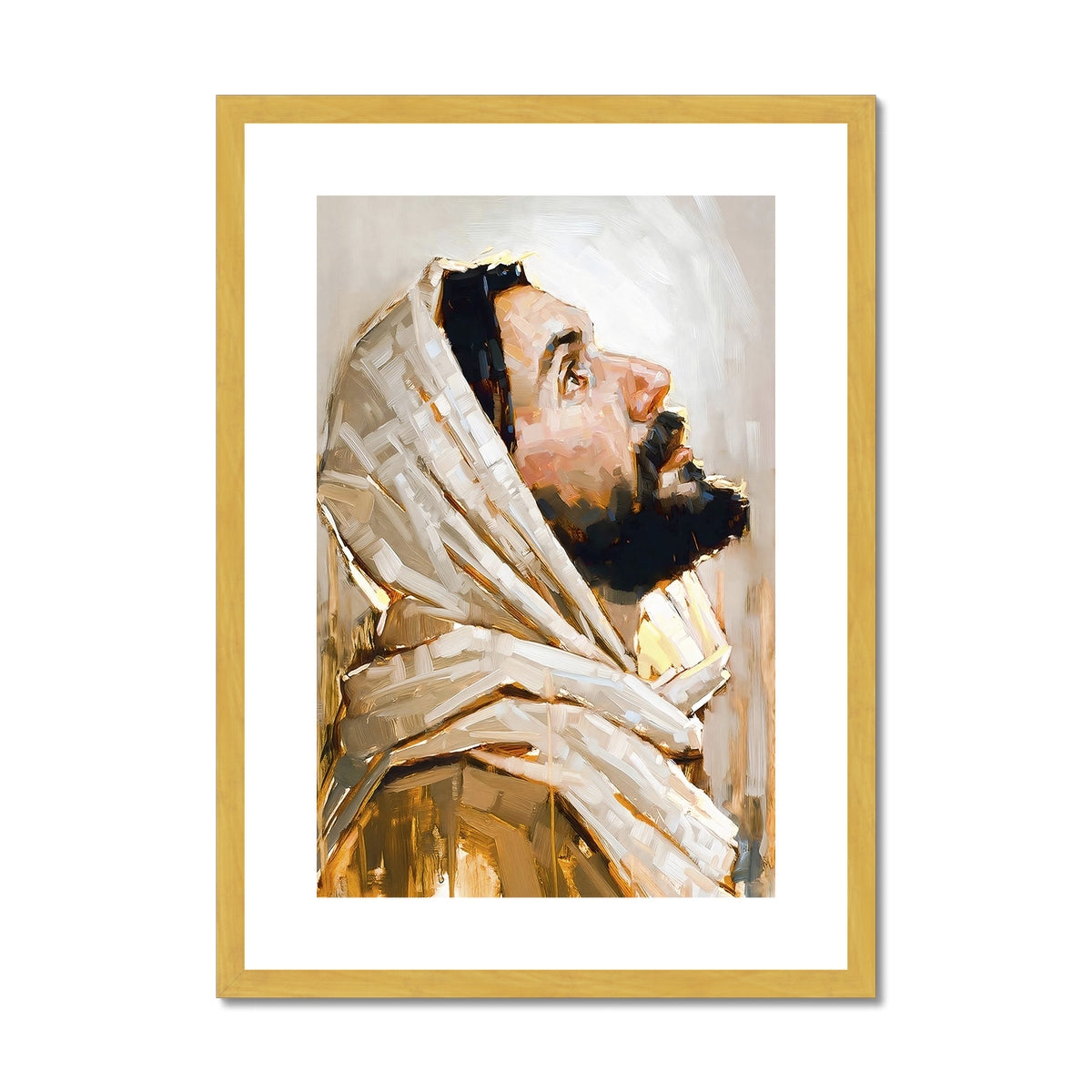 Heavenly Gaze Antique Framed & Mounted Print