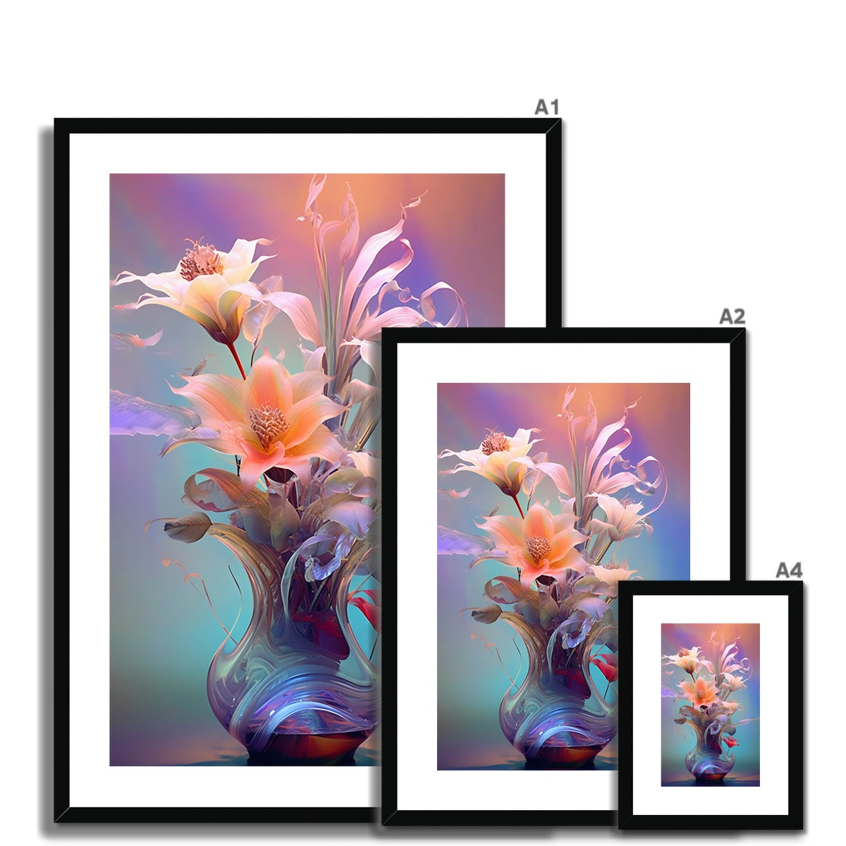 Flower Vase Framed & Mounted Print