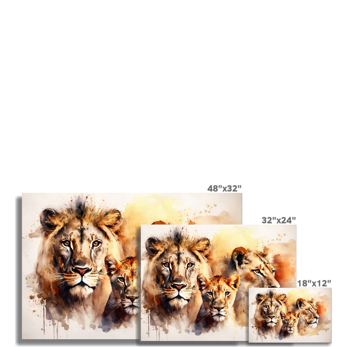 Watercolor Majesty Canvas Print