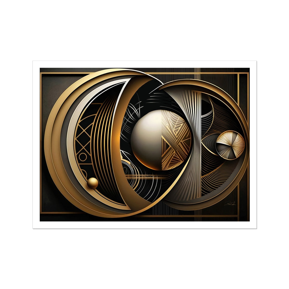 Golden Geometry Canvas Print