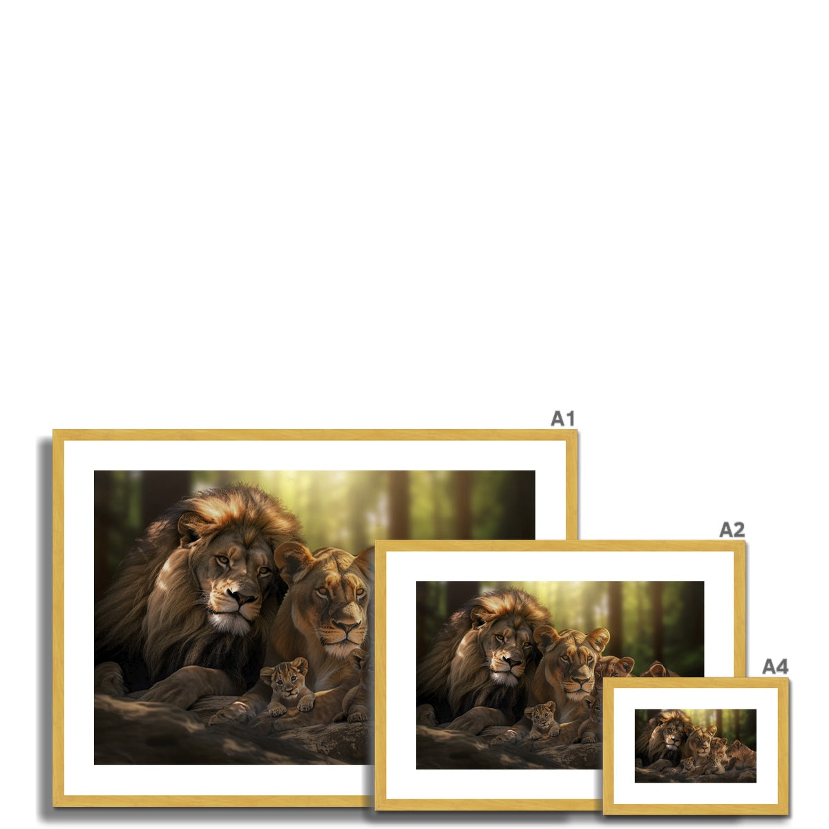 Kings and Cubs Antique Framed & Mounted Print
