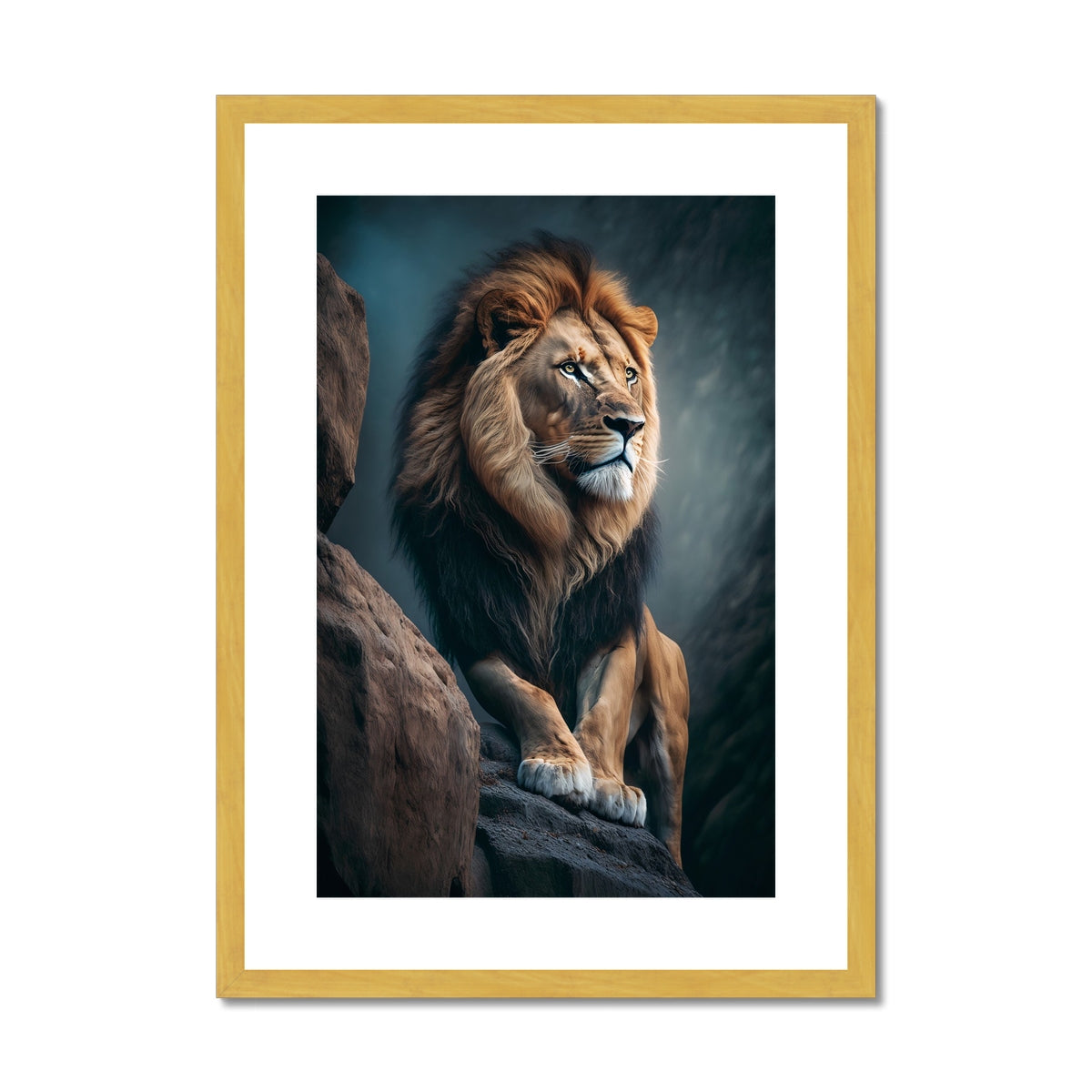 Jungle King Antique Framed & Mounted Print