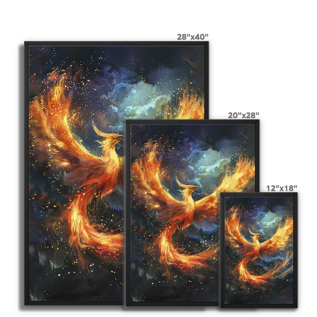 Rise of the Phoenix Float Framed Canvas