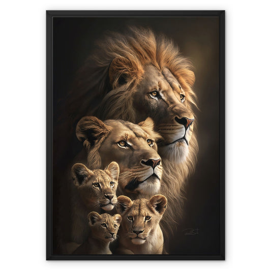 Lion's Heritage Float Framed Canvas