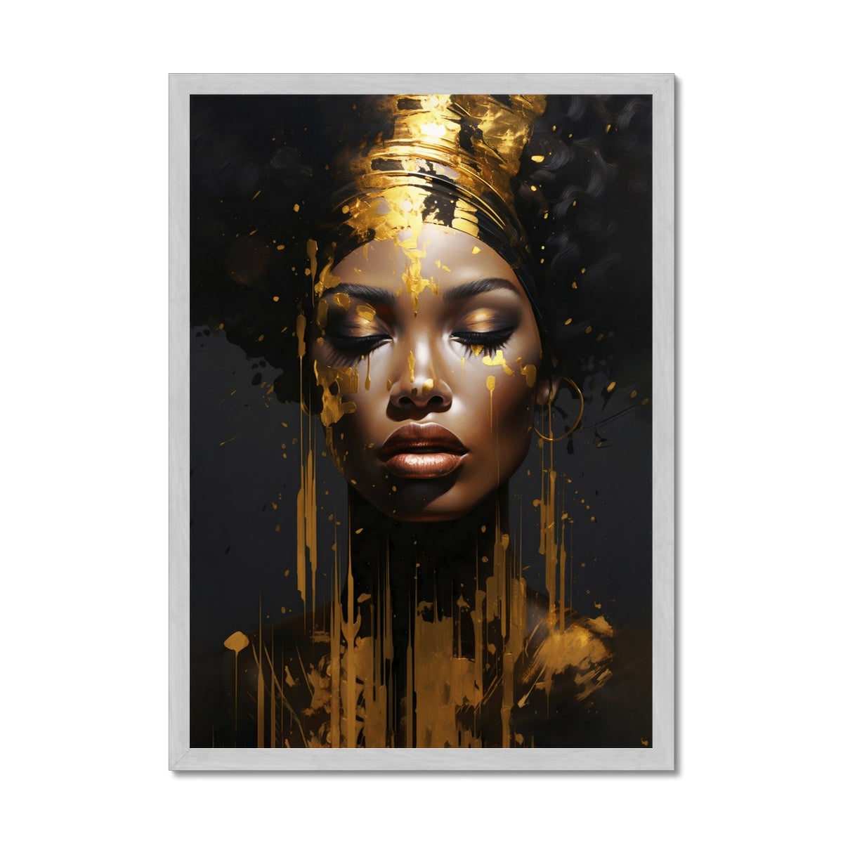 Golden Women Antique Framed Print
