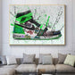 Jordan 1 lucky green summer graffiti canvas