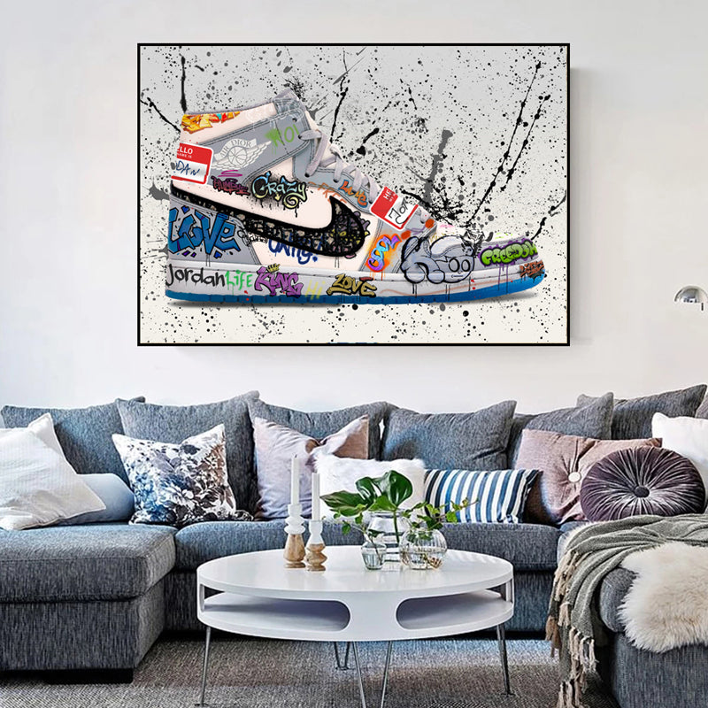 Jordan 1 Retro High Dior Graffiti Canvas